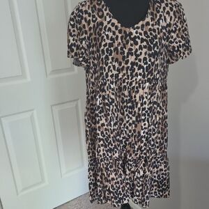 Charlie Paige Leopard Print Mini Dress